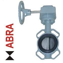 Затвор поворотный межфланцевый маслобензостойкий ABRA-BUV-VF863D032/040G Ду32/40 Ру16 с редуктором