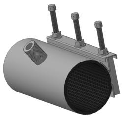 Хомут врезной ОД=98-108 L=400 нар. резьба ДУ15